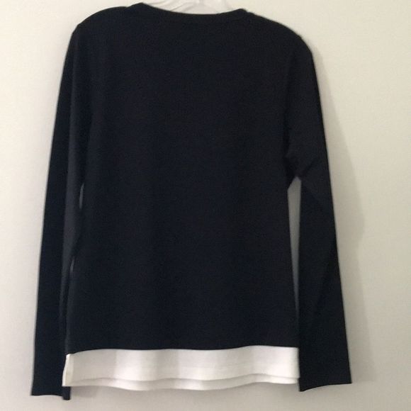 Isaac Mizrahi Live! Essentials Pima Cotton Layered Look Top - Picture 4 of 5